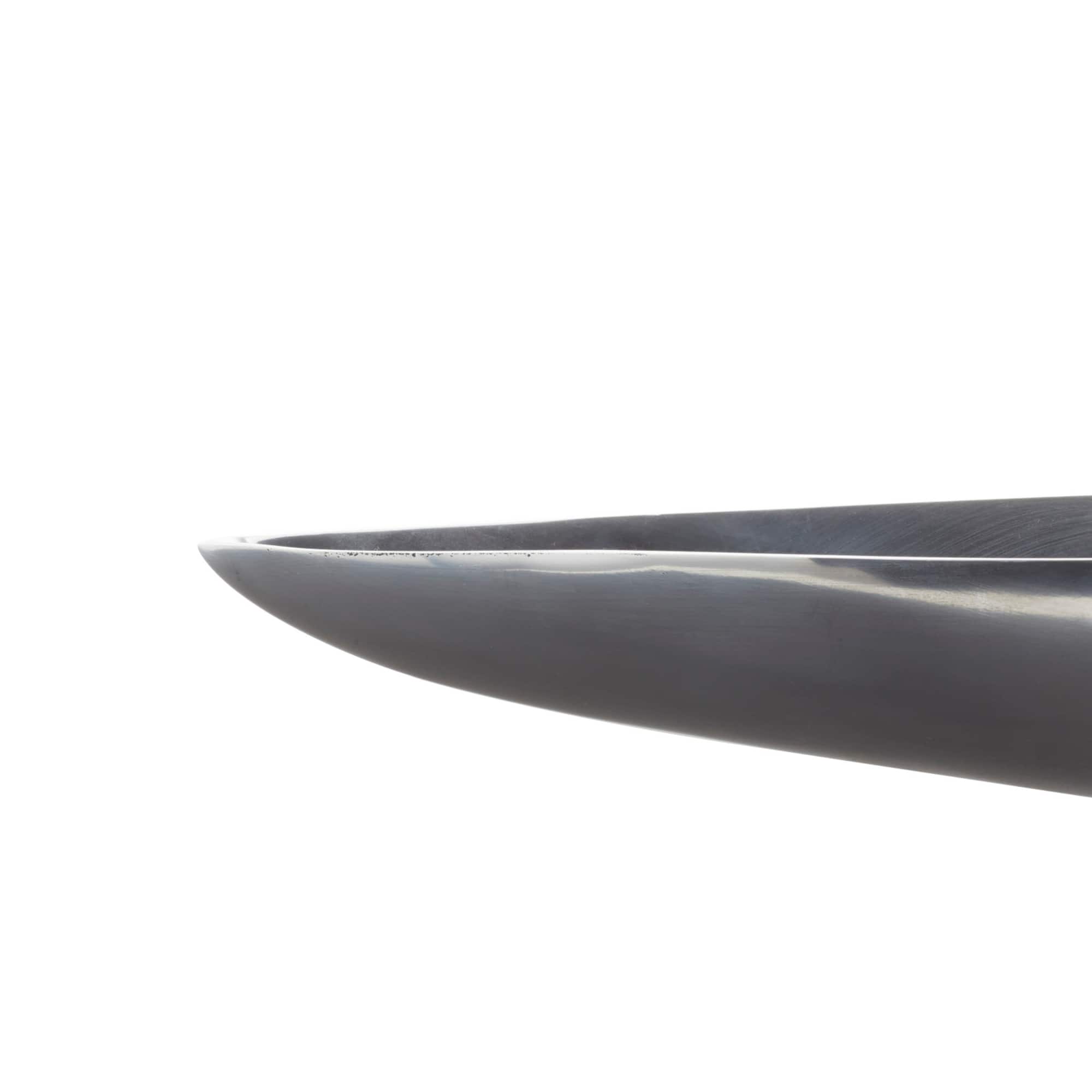 36" Silver Aluminum Modern Boat Tray